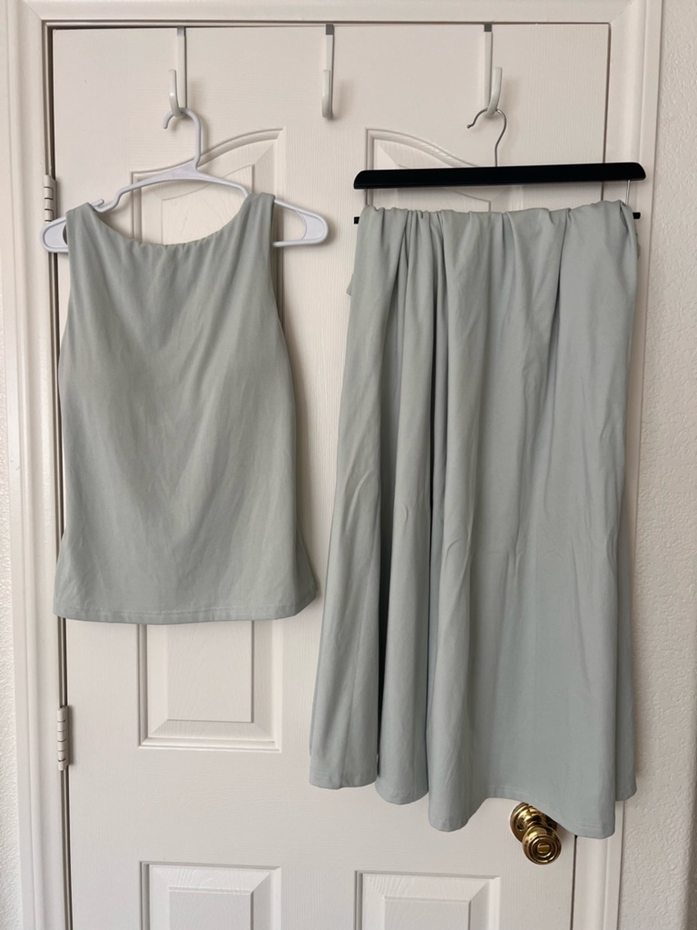 OGL Lightweight Ribbed Tank & Matching Skirt in Pale Mint - Picture 2 of 5